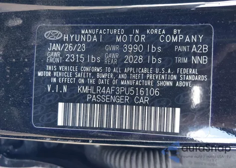 2023 Hyundai Elantra N Line z USA, uszkodzony, nr VIN KMHLR4AF3PU516106